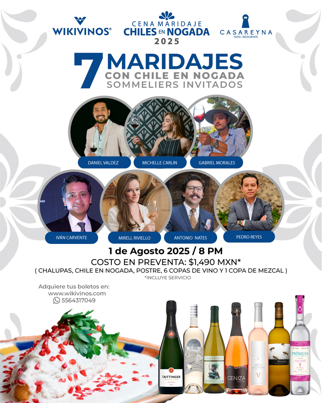 Cena Maridaje del Chile en Nogada - Preventa